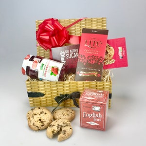 Diabetic Food Gift Hamper: No Added Sugar Cookies, Jam, Chocolate, Tea Guilt Free
