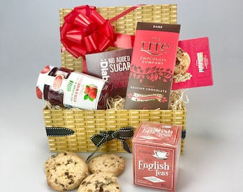 CESTA DE REGALO DE COMIDA con temática DIABÉTICA Sin azúcar añadido Regalo de cumpleaños para mamá y papá Regalo de Navidad Regalo de agradecimiento para el maestro