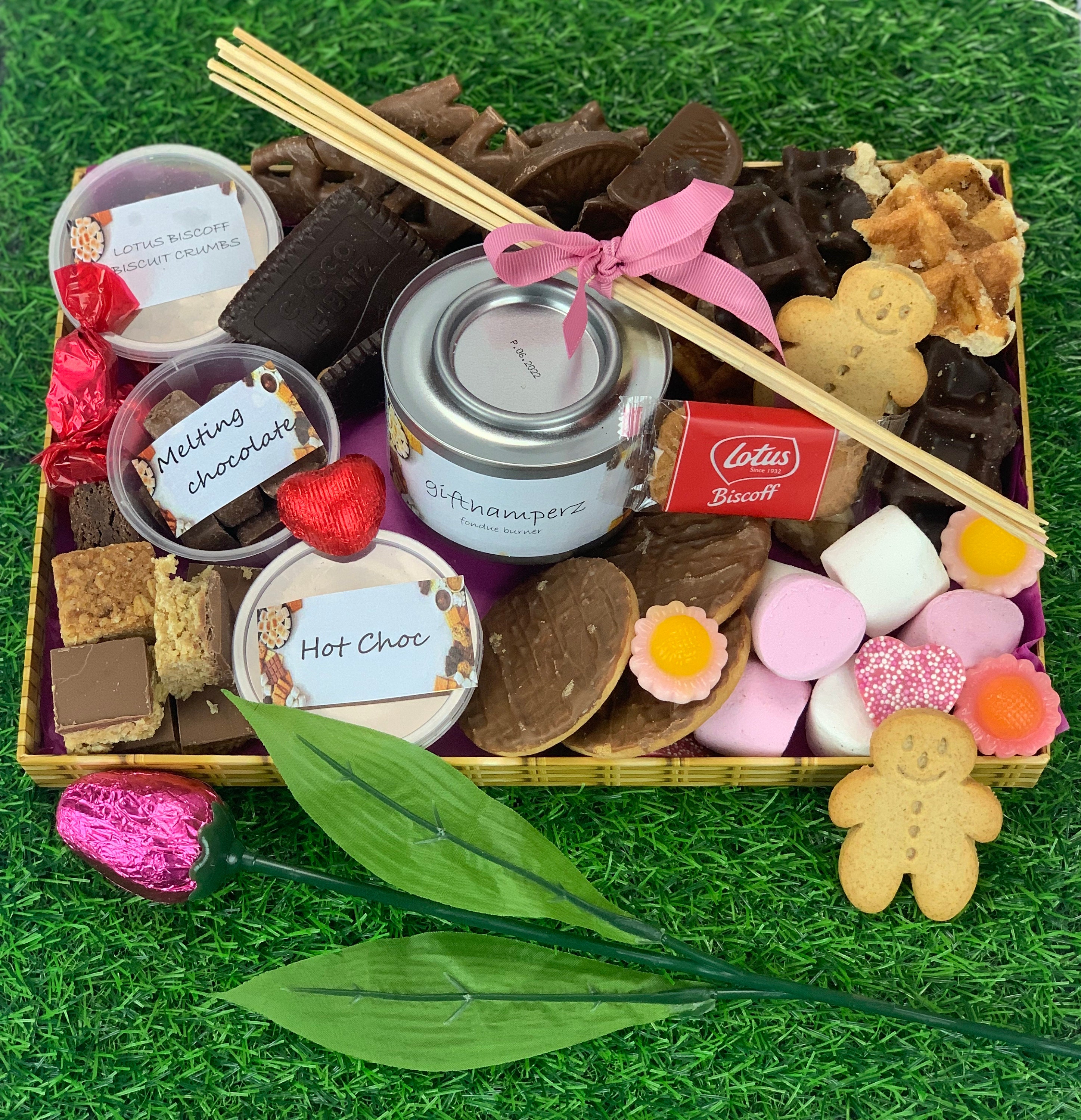 Chocolate Hamper Fondue Burner Gift Set Smores Add Your Etsy UK