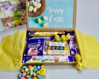 Easter Sweet & Chocolate gift box Hamper Letterbox gift VEGETARIAN Friendly