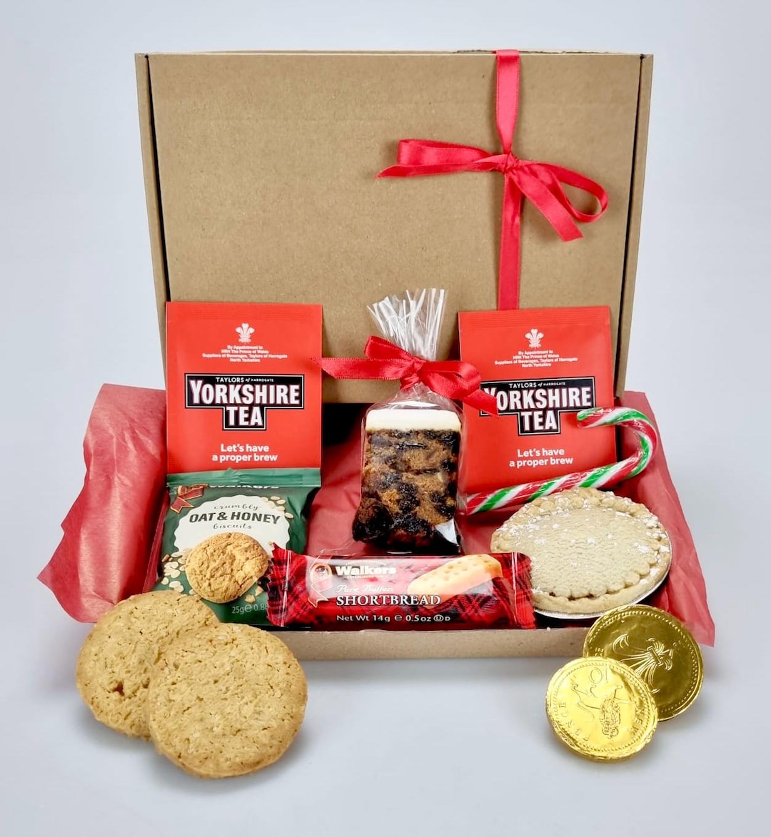 Luxury CHRISTMAS Afternoon Tea Food Hamper Box for One Stocking Filler ...