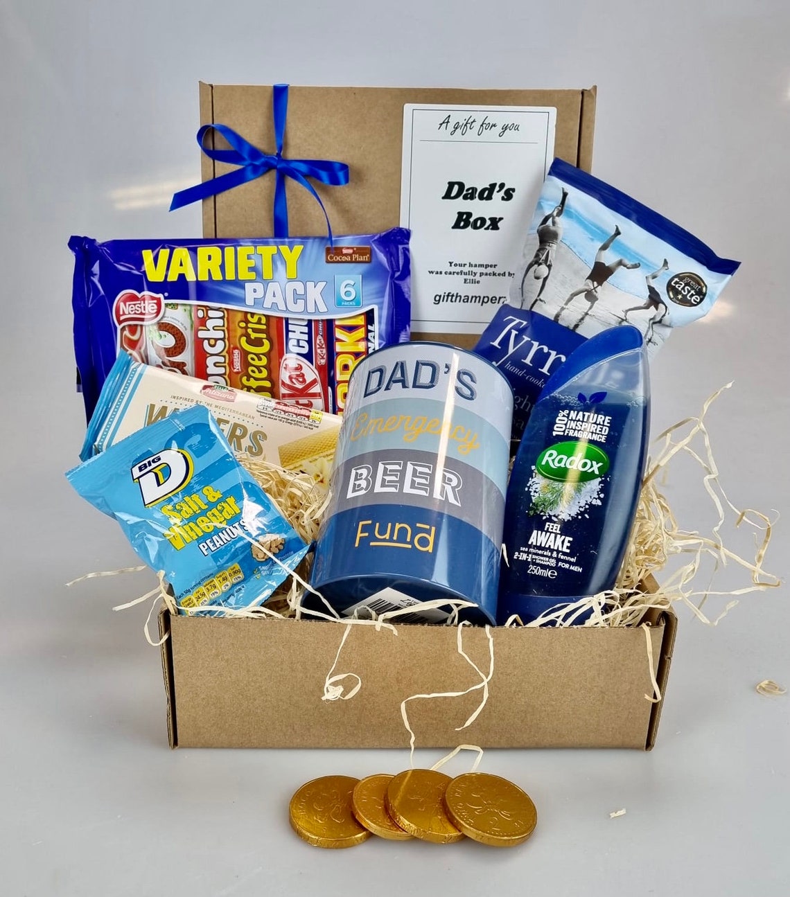 Personalised Dad Hamper Treats / Chocolate / Sweets/ Beer Etsy