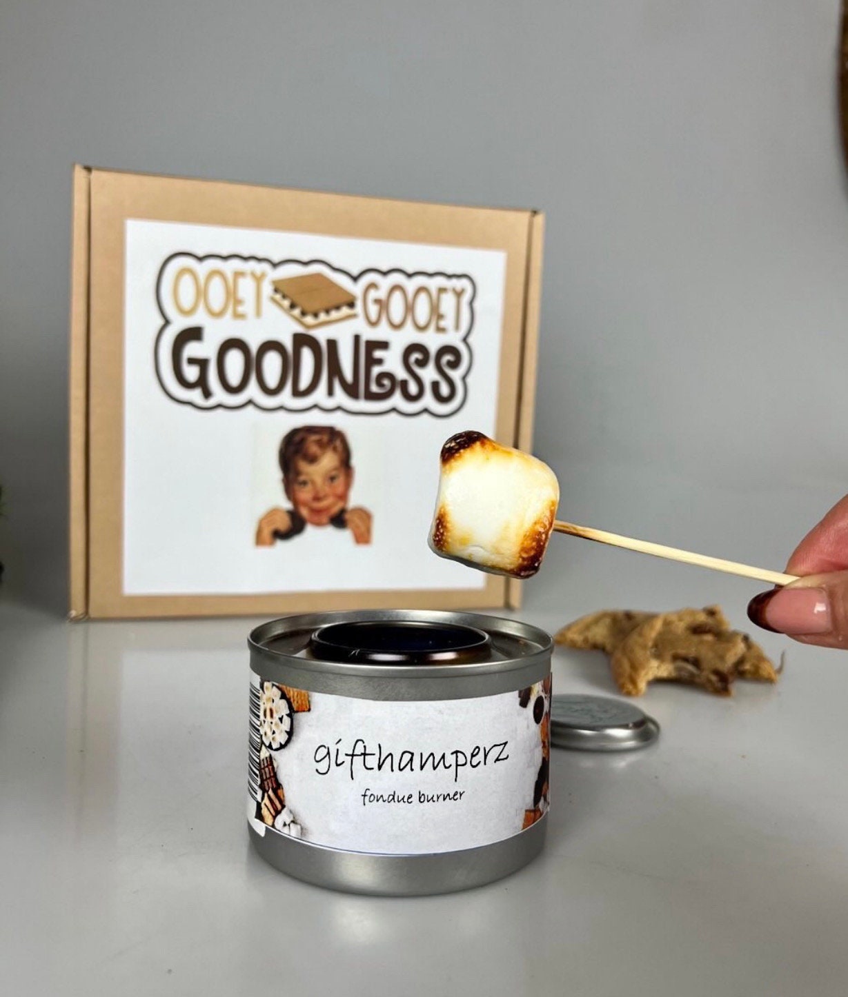 Chocolate Hamper Fondue Burner Gift Set Smores Add Your Etsy UK