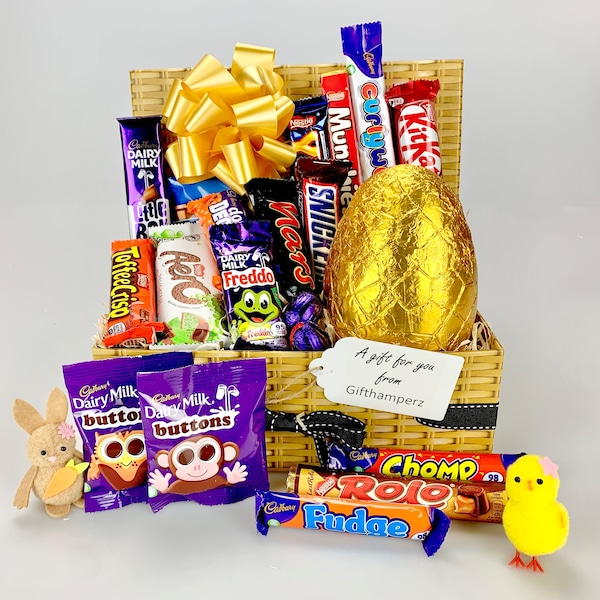 Happy Easter - Luxury EASTER Chocolate Hamper - Keepsake Box Family Gifts Kids Teens Easter Egg