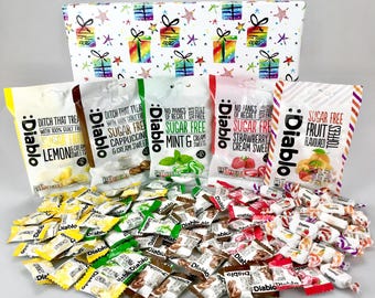 Diablo Sugar Free Sweets Gift Hamper Box – Chocolate, Toffee, Fruit Flavours