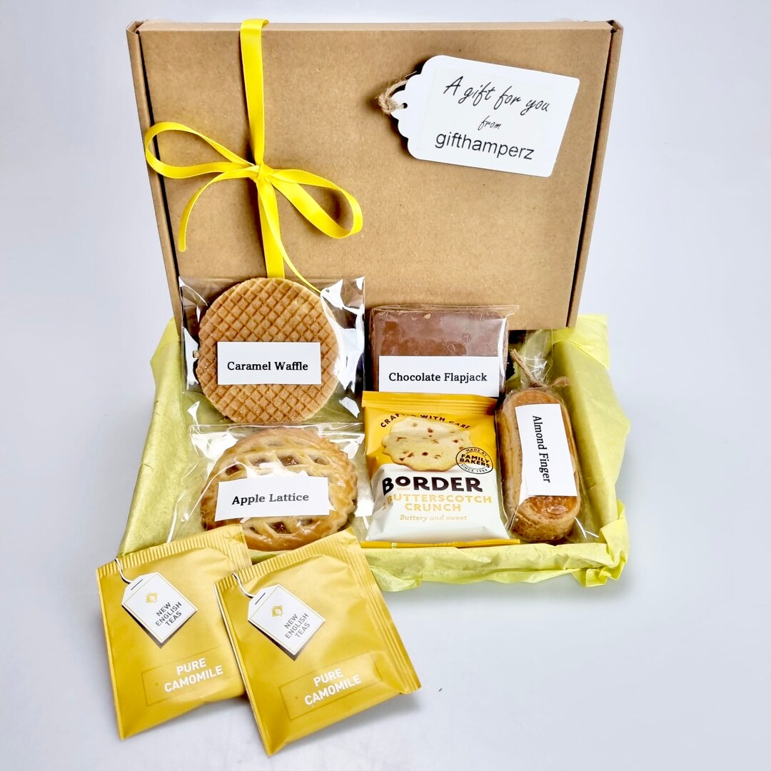 Penny Post Afternoon Tea Gift Box - Letterbox Hamper With Biscuits, Chocolate & Artisan Teas, British Food Gift-348584