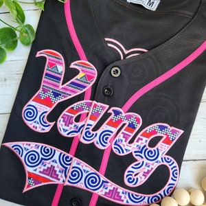 Custom Adult Jersey for FRONT ONLY with Hmong print or lis loos design
