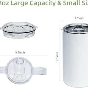 12 oz Sublimation No Bottom Seam Sippy Cups/Drink Tumbler with  2 Twist/Screw Lids _ Insulated