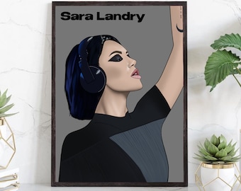 サラ・ランドリー DJ ポスター - Etsy 日本