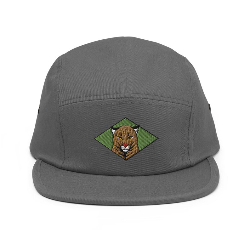 Mountain Lion Five Panel Cap Grey