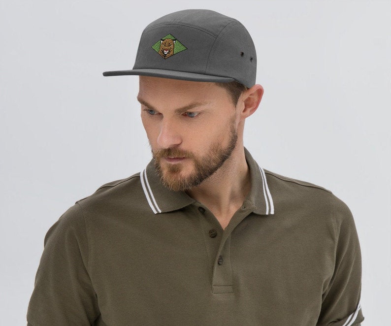 Mountain Lion Five Panel Cap Grey
