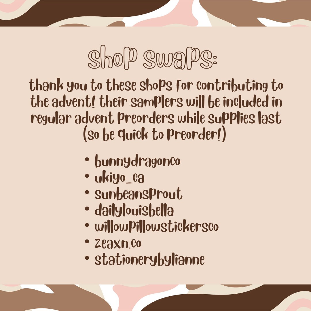 2022 Stationery Advent Calendar Etsy