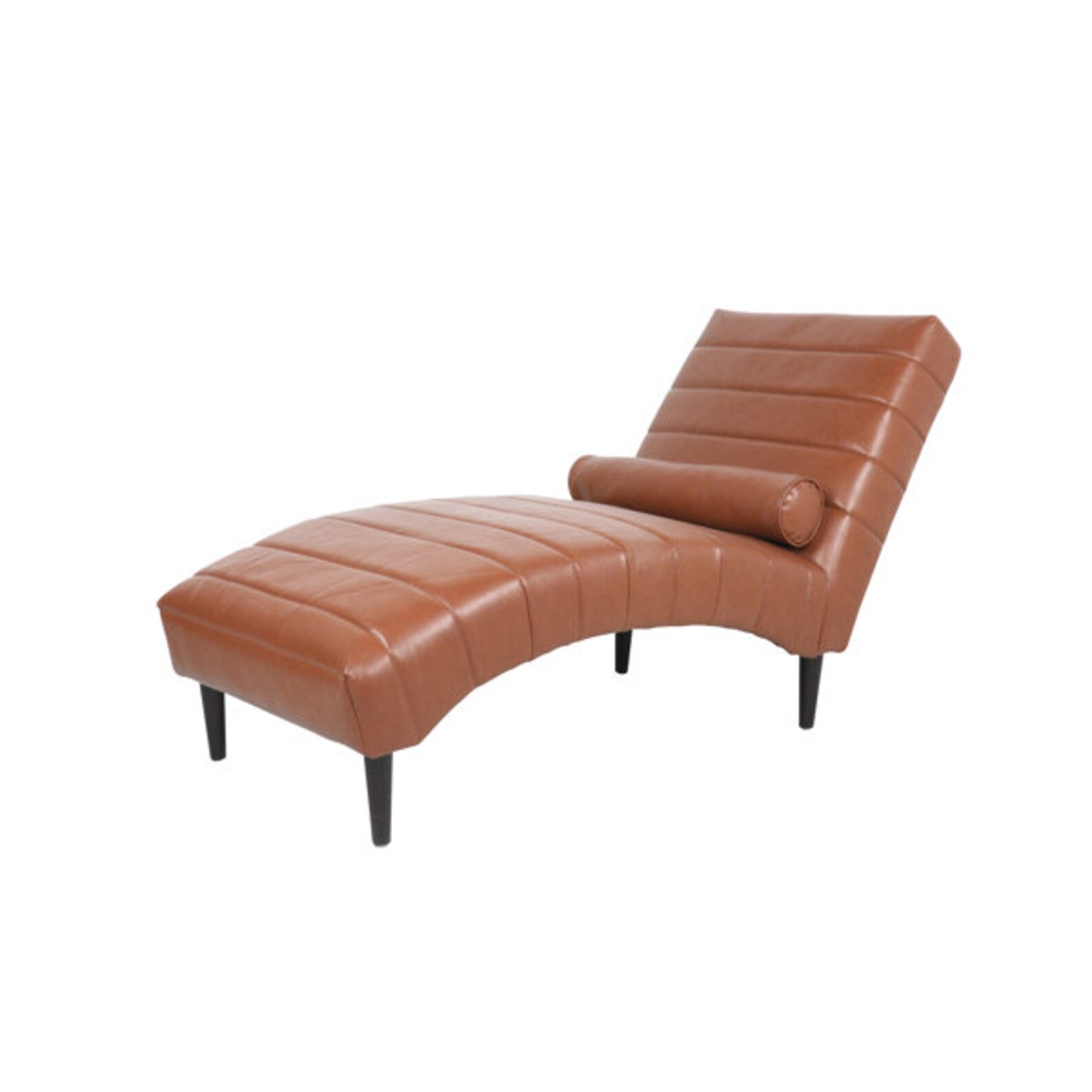 Faux Leather Armless Chaise Lounge Channel Stitching with Etsy