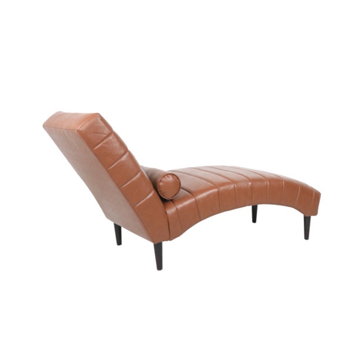 Faux Leather Armless Chaise Lounge Channel Stitching with Etsy