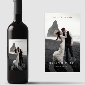 Wedding Wine Label • Custom Wedding Wine Label • Photo Wine Label • Personalized Wine Label • Wedding Gift • WW003
