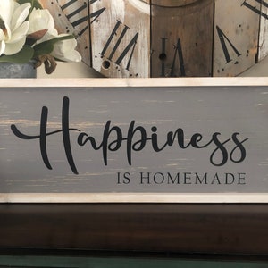 Table Sign Signs ByLITA Happiness is Homemade White 6 x 8 Table Sign Signs ByLITA Happiness is Homemade White 6 x 8