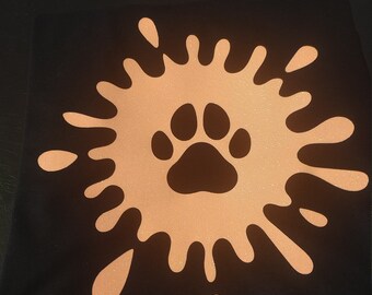Paw Print Paint Splatter Shirt - Customizable