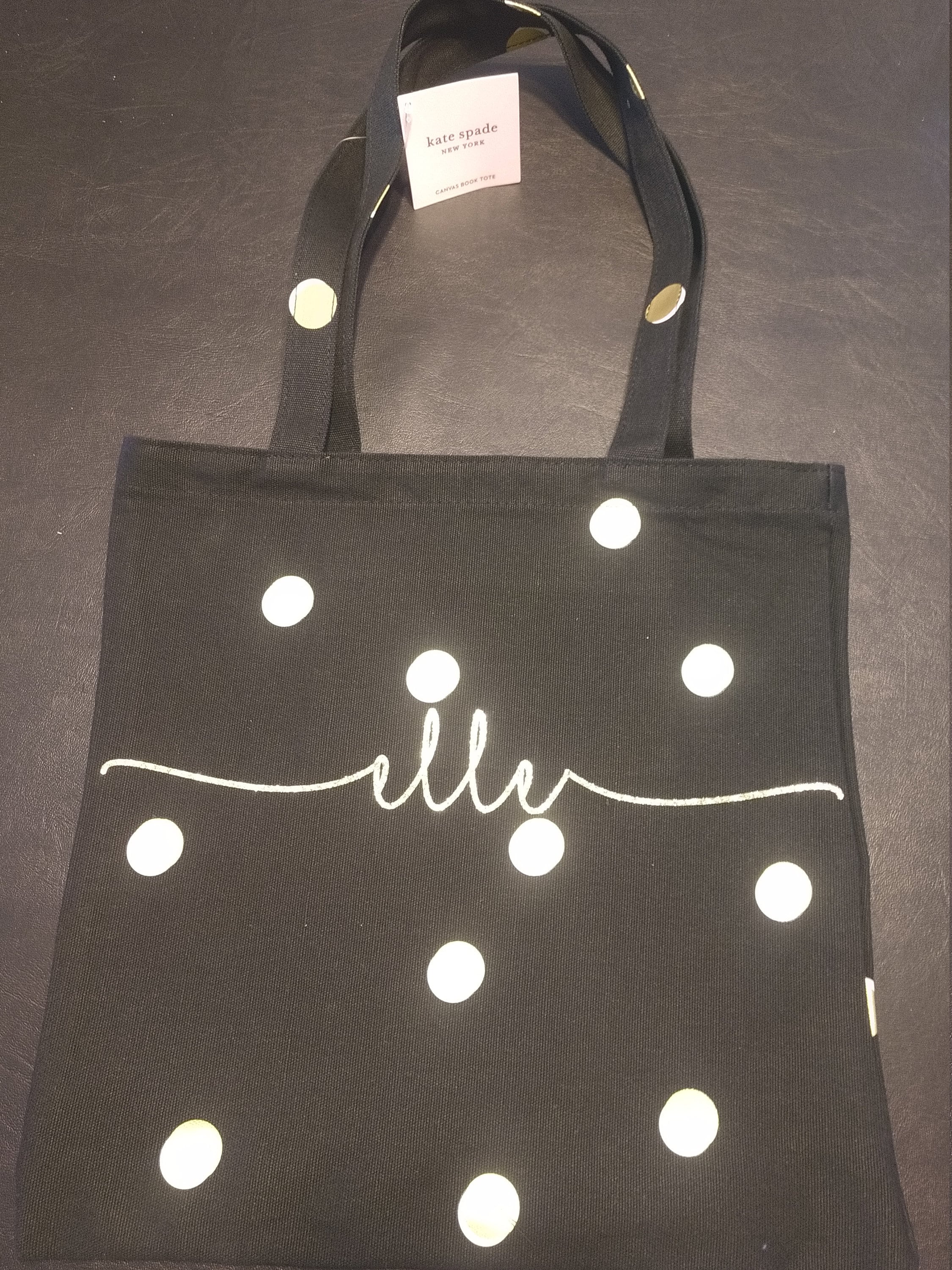 Kate Spade Personalized Polka Dots Canvas Tote