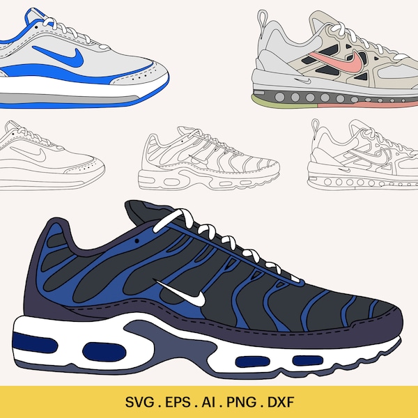 Sneakers N Svg Bundle, Sneakers Bundle Png, Classic Men Sneakers, Classic Shoes for Cake Toppers, Cricut, Silhouette
