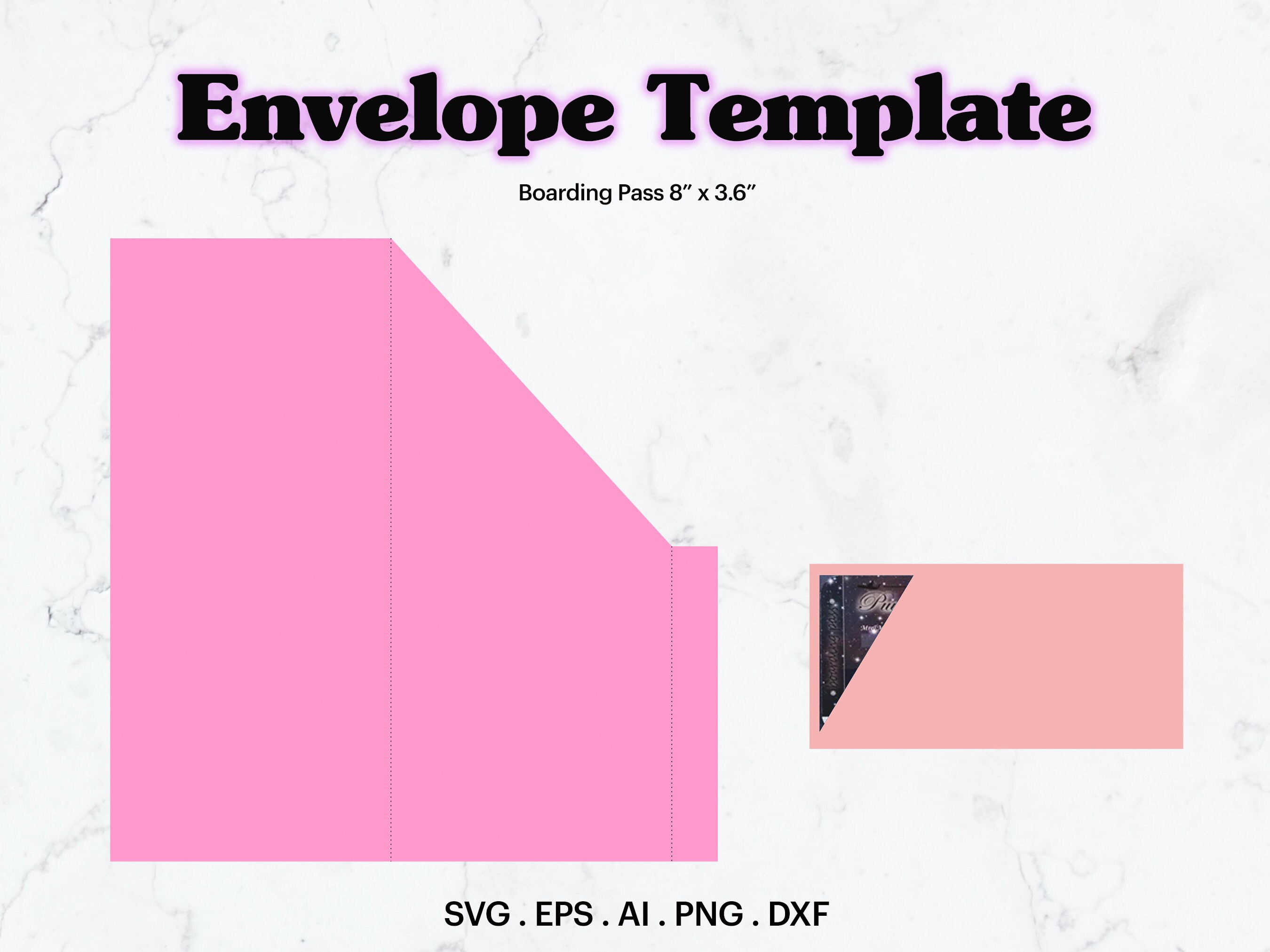 Boarding Pass Envelope Template SVG Boarding Pass Envelope Etsy