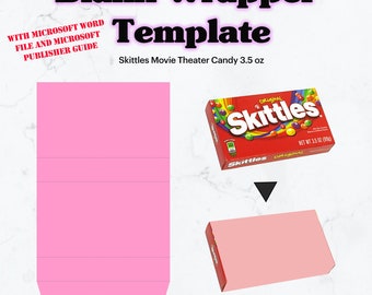 Movie Theater Candy 3.5 oz Blank Label Template SVG, Wrapper svg, Candy Box for Birthday Party, Personalized Candy box, Cricut, Silhouette