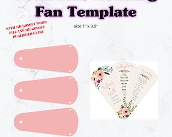 Petal Fan Blank Template SVG, Wedding Fan Template. Create Your Own Fan, Wedding Favor Idea, DIY Petal fan template, Cricut, Silhouette