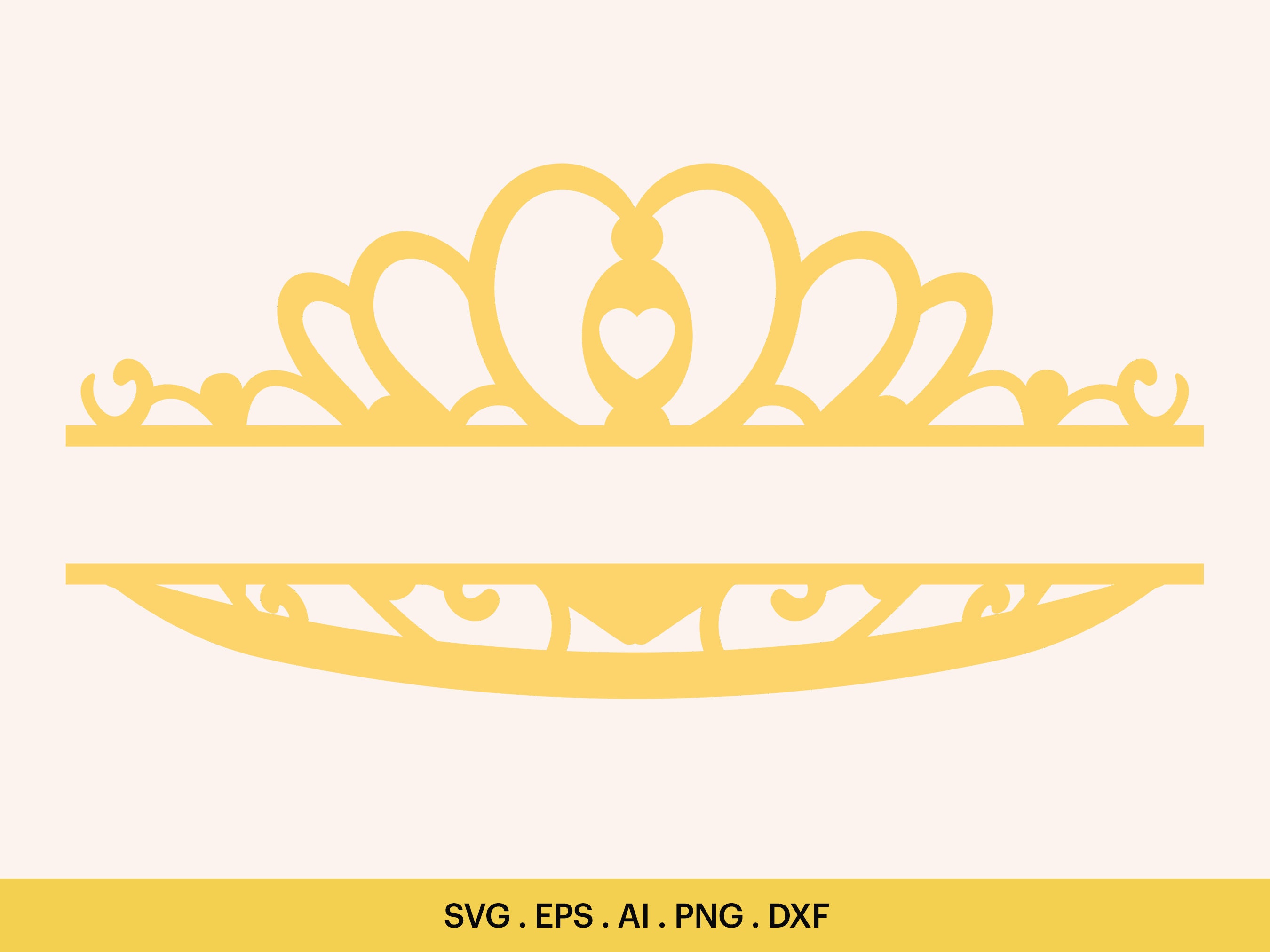 Princess Crown Monogram SVG, Princess Tiara SVG, Princess Crown Design Vector, Crown Monogram SVG, Tiara Monogram svg, Cricut, Silhouette