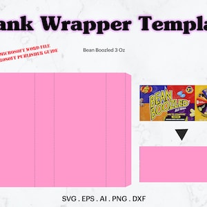 Movie Theatre Candy 3,5 oz Blank Wrapper Template SVG, Boîte à bonbons pour fête d’anniversaire, Bonbons personnalisés, Faveur d’anniversaire, Cricut, Silhouette