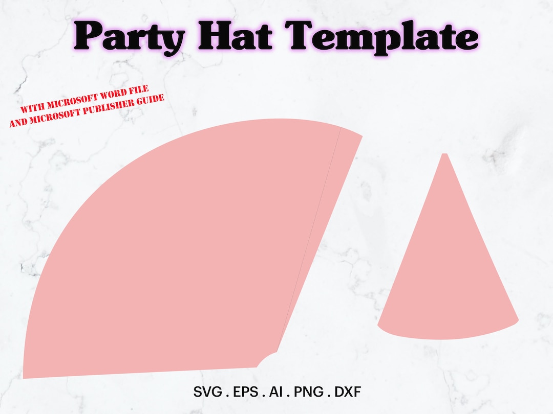 Party Hat Blank Template SVG, Custom Party Accessories. Personalized