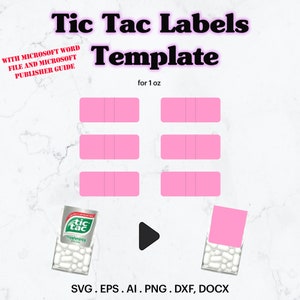 Mint Candy 1 Unze leere Etiketten Vorlage SVG, ohne Zucker Candy 1 Unze Candy Wrapper, Candy Labels, Geburtstag Mitbringsel, Cricut, Silhouette