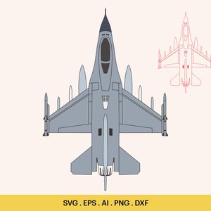 F-16 Fighting Falcon Svg, Fighter Jets Png, F16 Fighter Jet Svg, Plane for Cake Toppers, USAF Svg, Air Force Jets Svg, Cricut, Silhouette