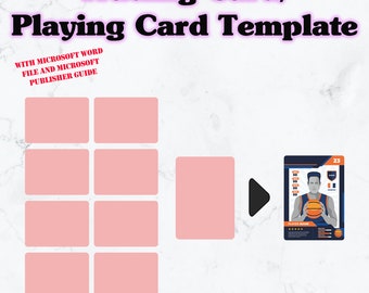 Trading Card / Playing Card Template SVG, Custom Playing Card Template Eps, Printable Trading Card Template, Cricut, Silhouette