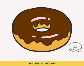 Donut SVG, Donuts für Tshirt Design, Chocolate Frosting Donuts Svg, Donut Stickers, Donuts Vinyl, Cricut, Silhouette