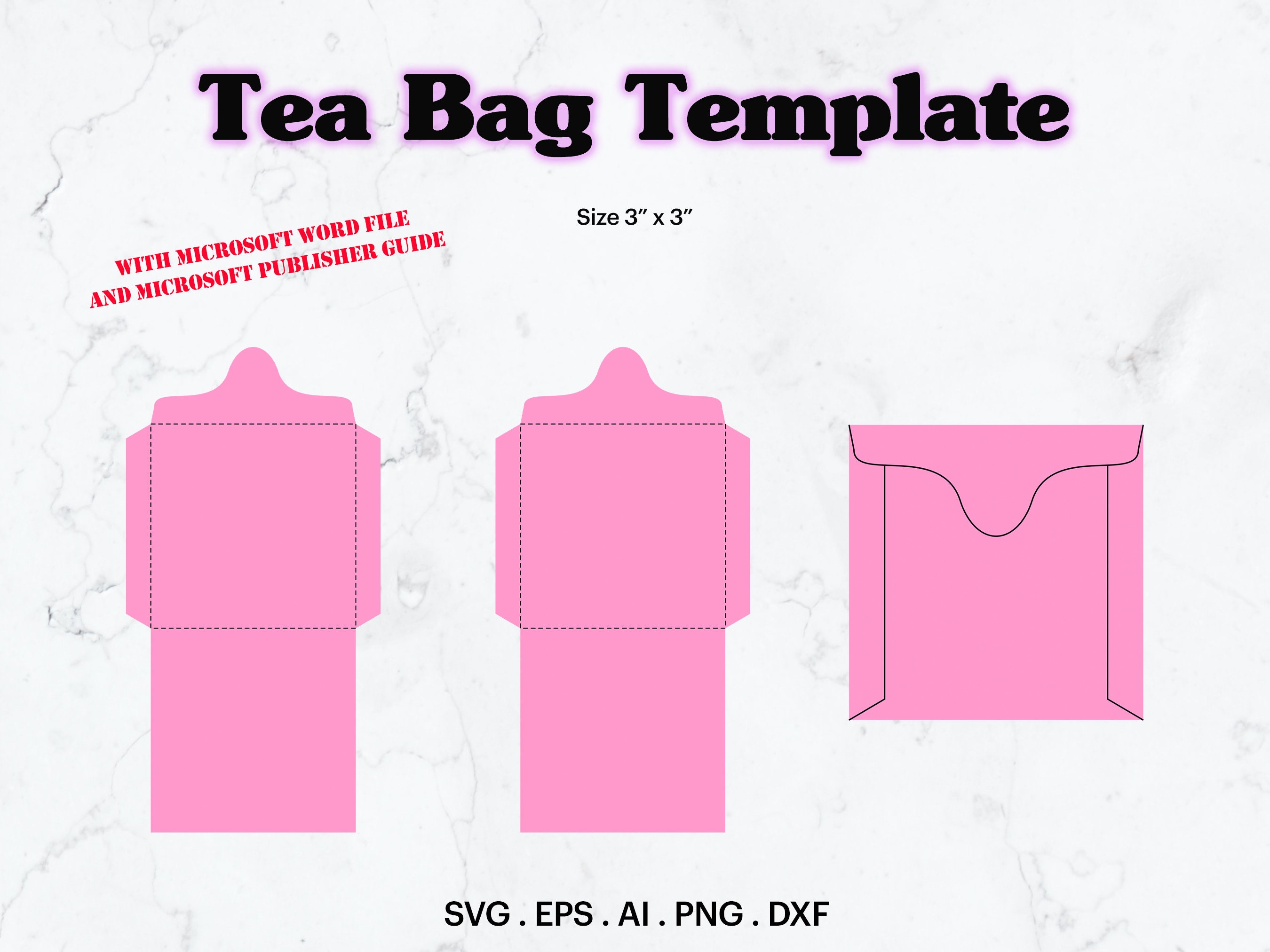 Fancy Tea Bag Envelope Template SVG, Fancy Tea Bag Envelope 3 X 3 Template,  Custom Tea Party, Custom Coffee Bag, Cricut, Silhouette - Etsy Israel