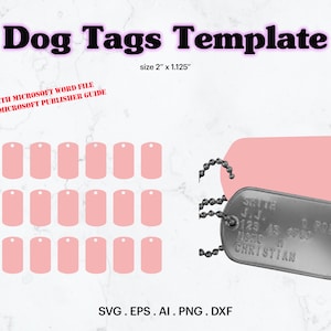 Standard Dog Tag Blank Template SVG, Dog Tag Template. Blank Standard Dog Tag, Cricut, Silhouette
