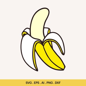 Banane SVG, Banane Schälende Svg, Banane Obst Svg Dateien, Banane zum Schneiden Svg, Svg Baby Design, Baby Svg Onesies, Cricut, Silhouette