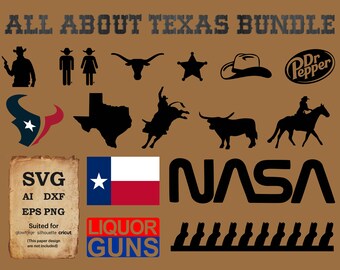 Texas Bundle SVG, 15 Design,  If a Mans from Texas svg, Texas Design Vector, Wall Art Layered, Texas SVG Cutting File, Glowforge