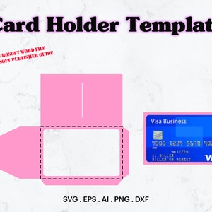 Modèle de titulaire de carte SVG, nouveau titulaire de carte, modèle d’enveloppe de carte de crédit, modèle de titulaire de carte de visite de carte de crédit svg, Cricut, Silhouette