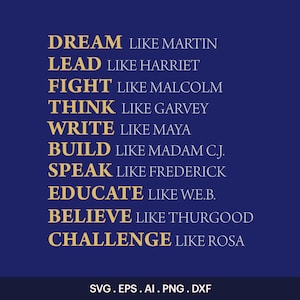 Dream Like Martin SVG, Ruch BLM Svg, Pliki do cięcia cytatów Blm Svg, Projekt logo Dream Like Martin, Koszulka Blm, Cricut, Sylwetka