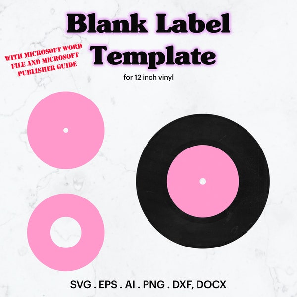 Vinyl Blank Label Template SVG, 12 Inch Wide Vinyl Plate Label Template, Blank Label Template, Custom License Plate, Cricut, Silhouette