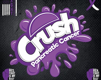 Crush Bauchspeicheldrüsenkrebs Clipart, Pankreaskrebs Bewusstsein Png, Unterstützung Bauchspeicheldrüsenkrebs Überlebenden T-Shirt Design, Cricut, Silhouette