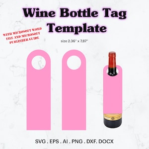 Wine Bottle Tag Blank Template SVG, Bottle Tag Template. Blank Beer Bottle Tag Template, Wedding Favor, Birthday Favor, Cricut, Silhouette