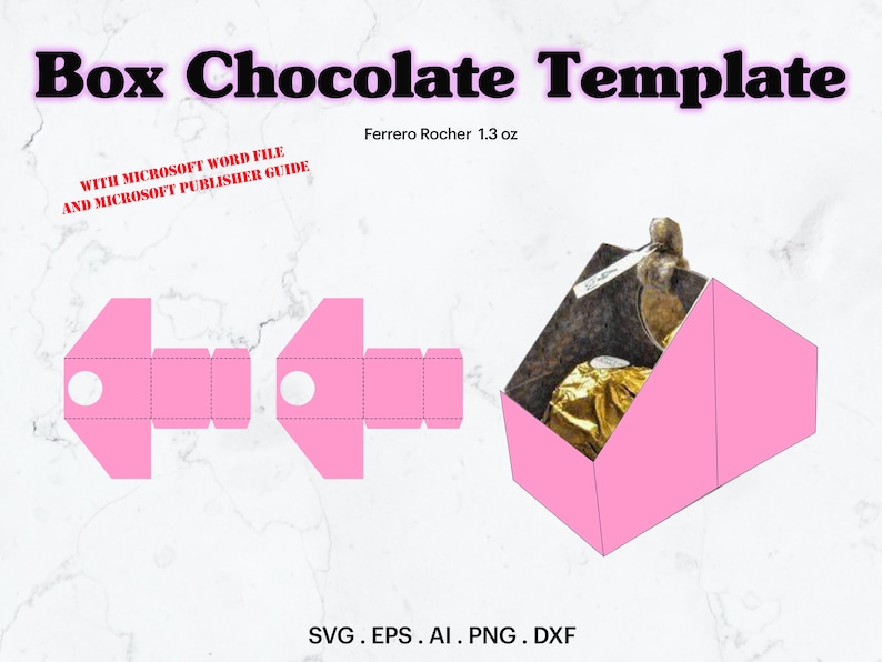 Chocolate Box Template SVG Chocolate Box Size 1.5 X Etsy