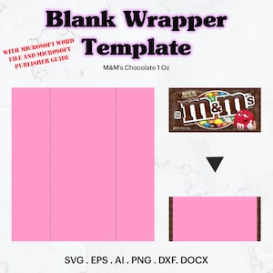 Chocolate Candy 1.69 Oz Blank Wrapper Template SVG, Milk Chocolate 1.69 Oz Candy Wrapper, Birthday Party Favor, Cricut, Silhouette