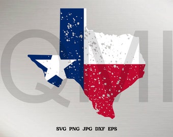 Texas State Flag SVG Clipart, Texas Shape Png, Texas Flag with Holes Svg, Red White and Blue Texas, Cricut, Silhouette