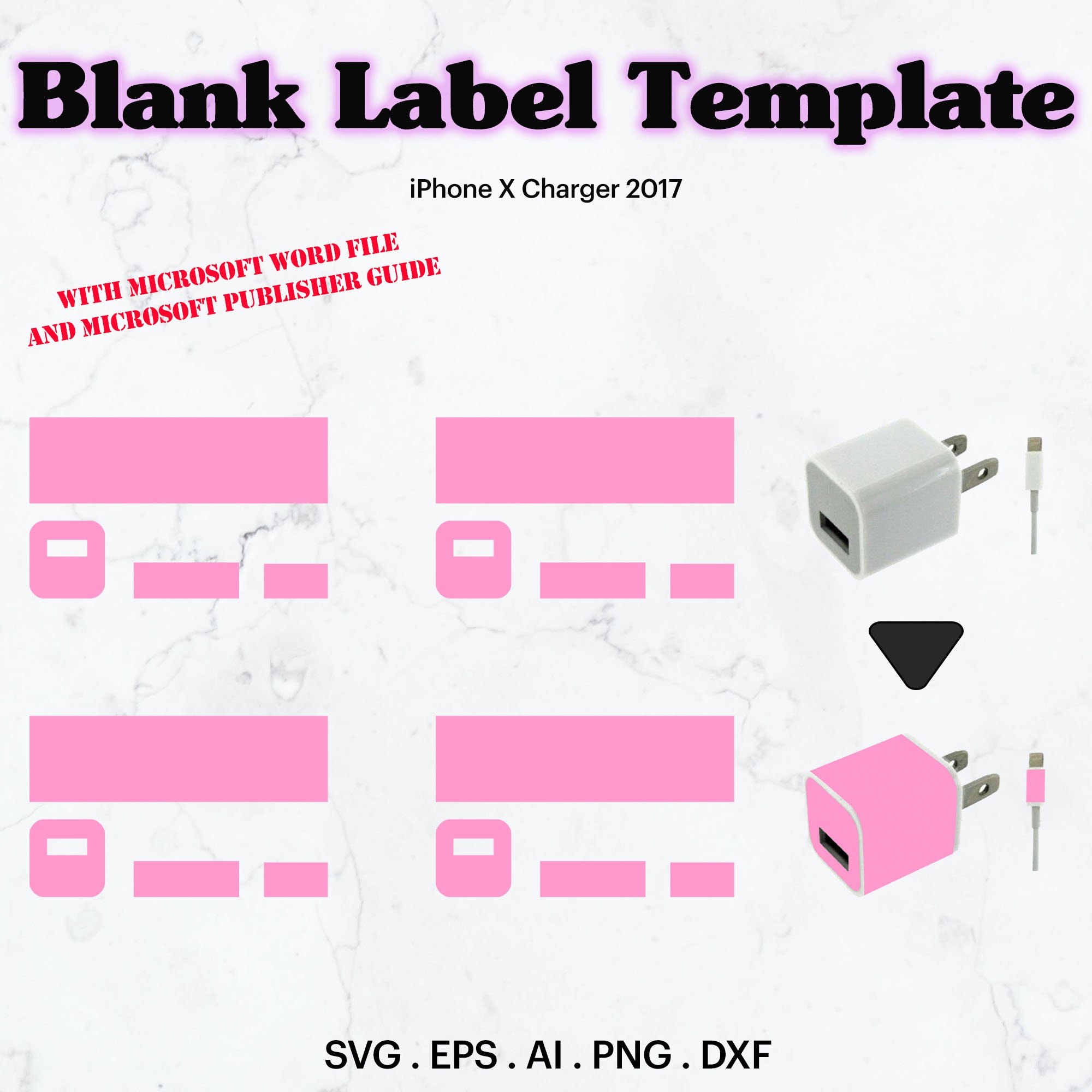 Iphone??? Charger Wrapper Template SVG Phone Charger Wrapper Etsy UK