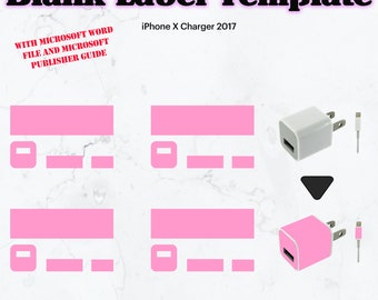 IPhone™ Charger Wrapper Template SVG, Phone Charger Wrapper Template, Mobile Phone Charger Wrapper, Blank Template, Cricut, Silhouette