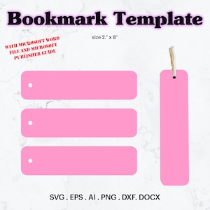 Bladwijzer lege sjabloon SVG, aangepaste pagina bladwijzergrootte 8 "x 2" sjabloon, verjaardagsfeestje gunst, verjaardag cadeau idee, Cricut, silhouet