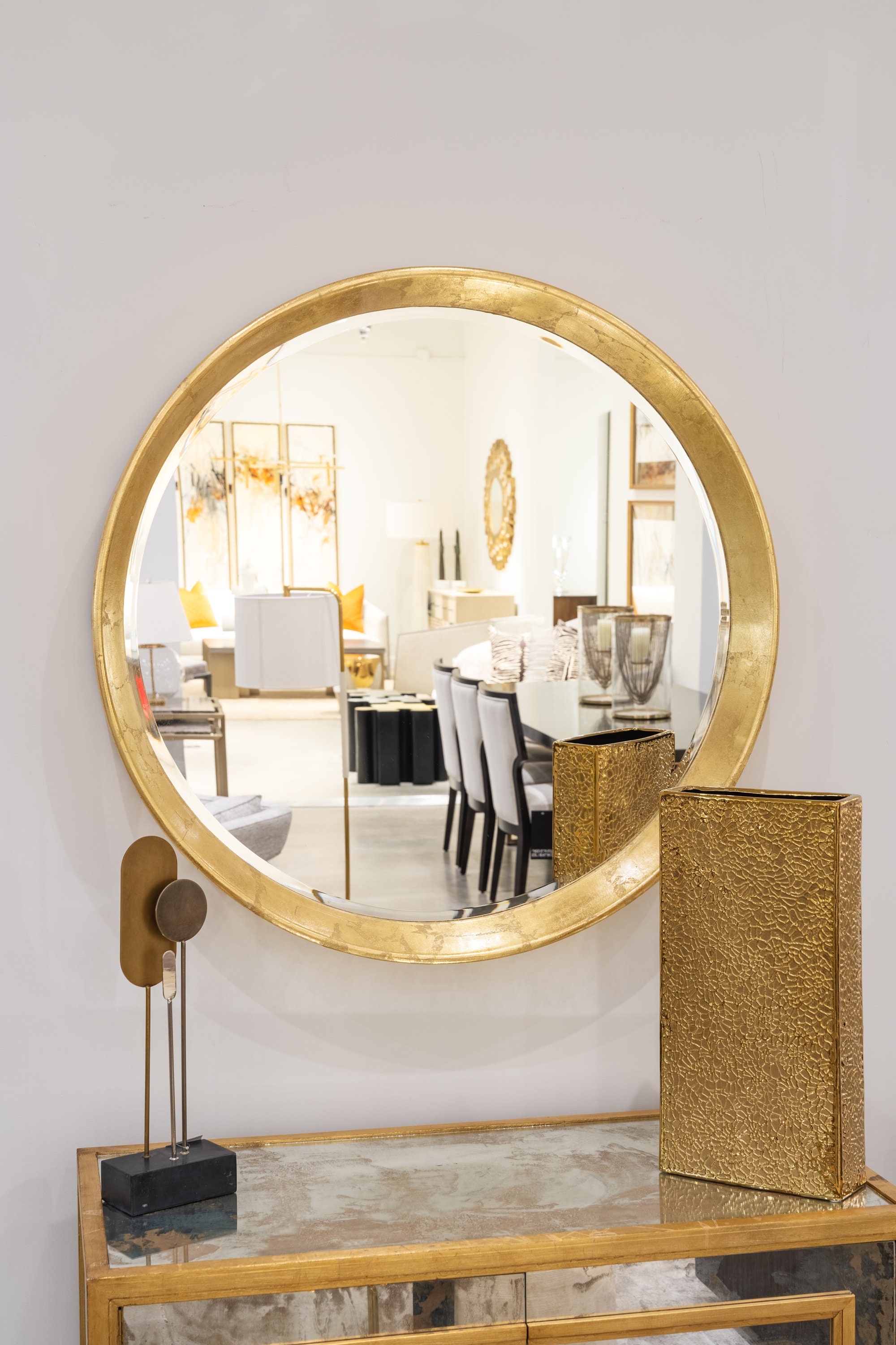 Spiegel rond goud decoratie Ginko Ø29cm - RETIF