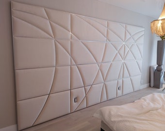 Upholstered Headboard Wall Bedroom, King/ Queen Size Headboard, Panel Wall Decor, Bedroom Wall Panel